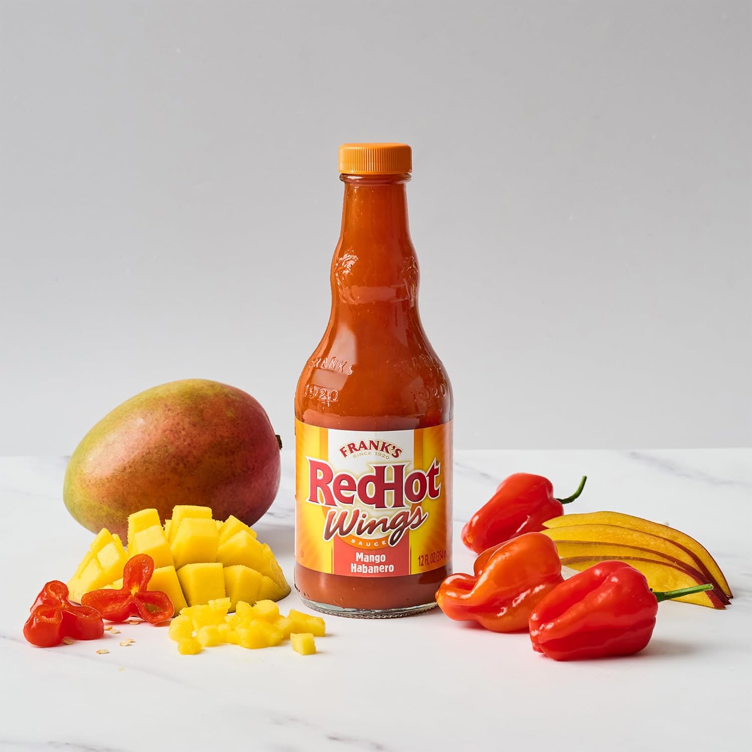 Frank's RedHot Wings Sauce, Mango Habanero, Hot Sauce, Marinade, Glaze, For Fish, Steak, Burgers, Wings, Cole Slaw, Salsa, and More, 12 fl oz - Image 10