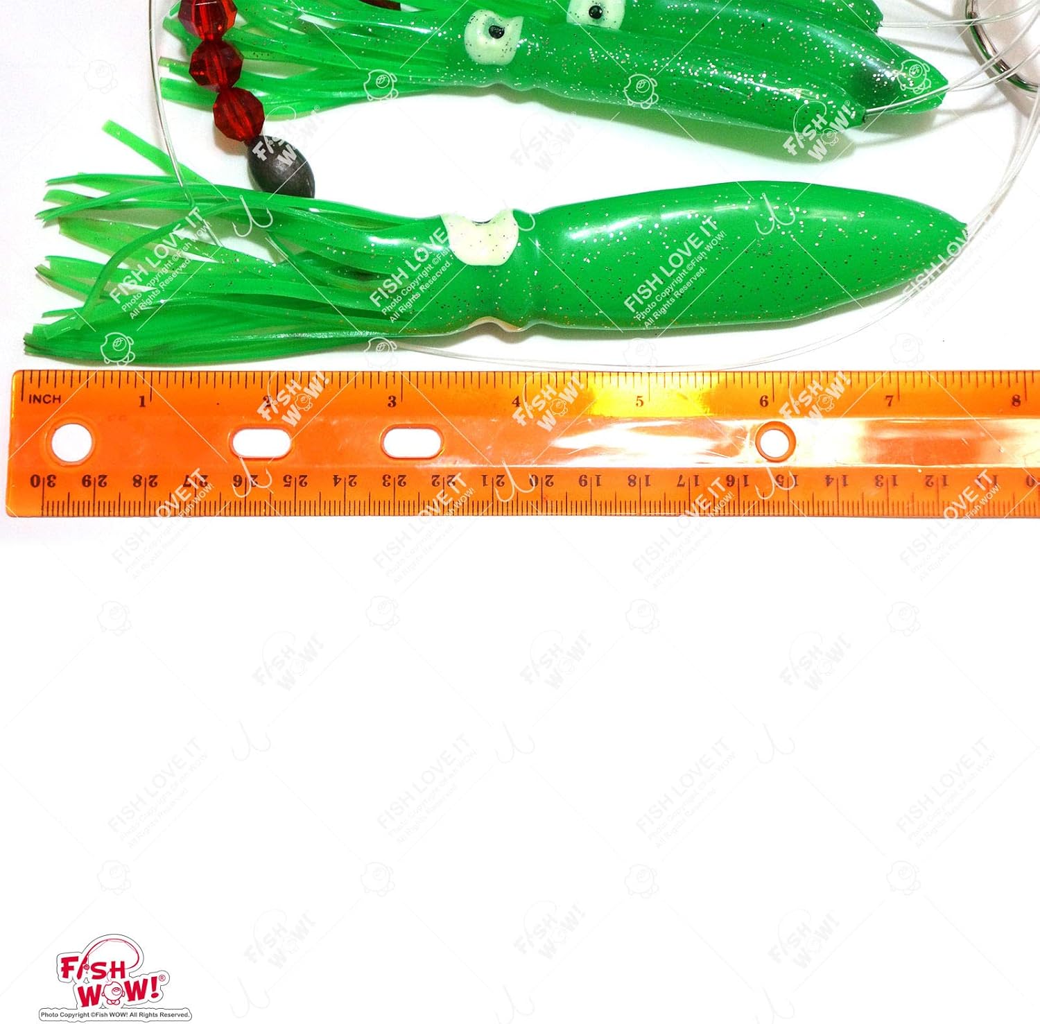 Fishing Daisy Bird Chain Squid Lure Rig Teaser Trolling - Set of 5