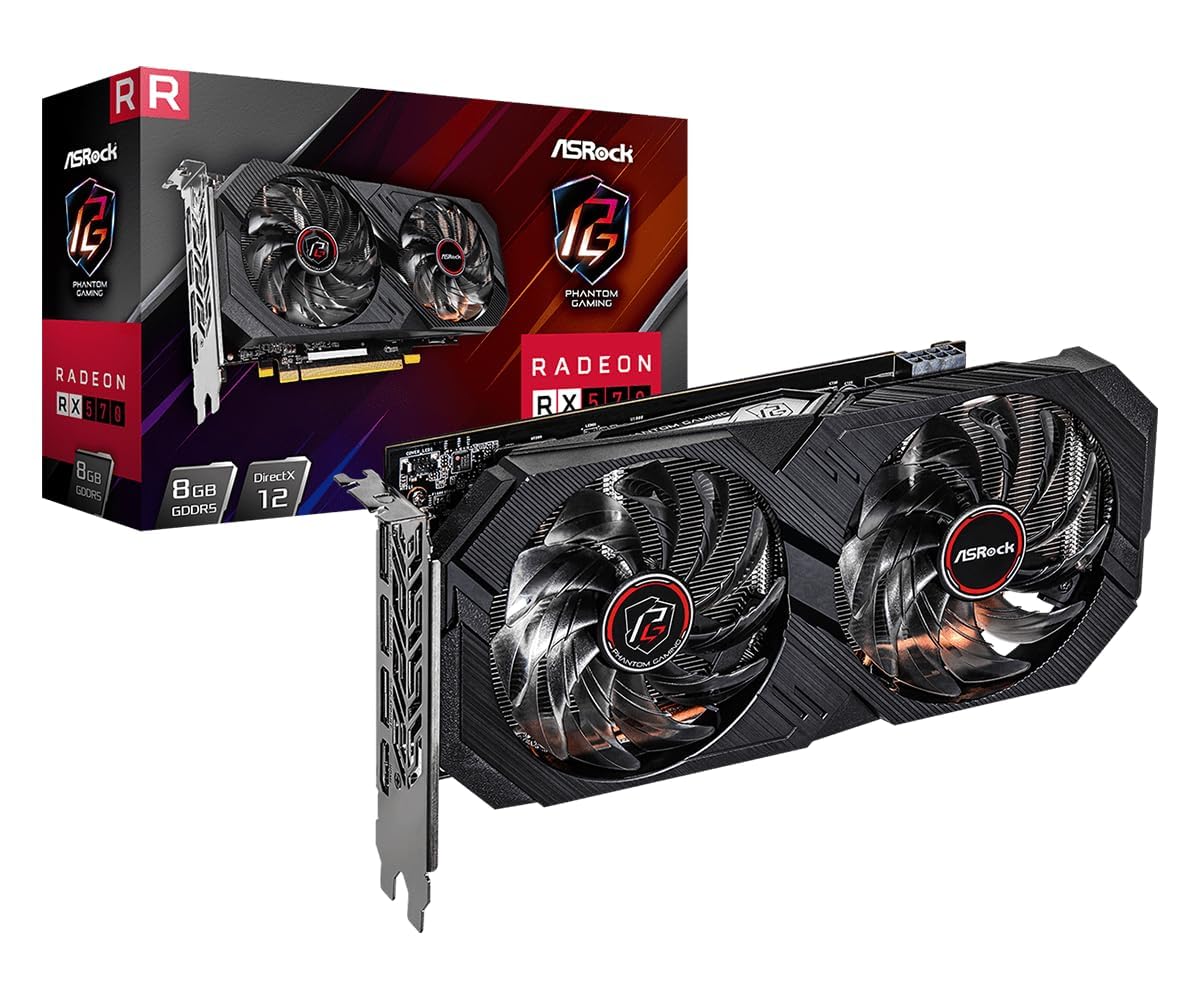 【極美品】ASRock Radeon RX570（Phantom Gaming） ASRock | AMD Radeon™ RX 570 Phantom Gaming U 8G OC