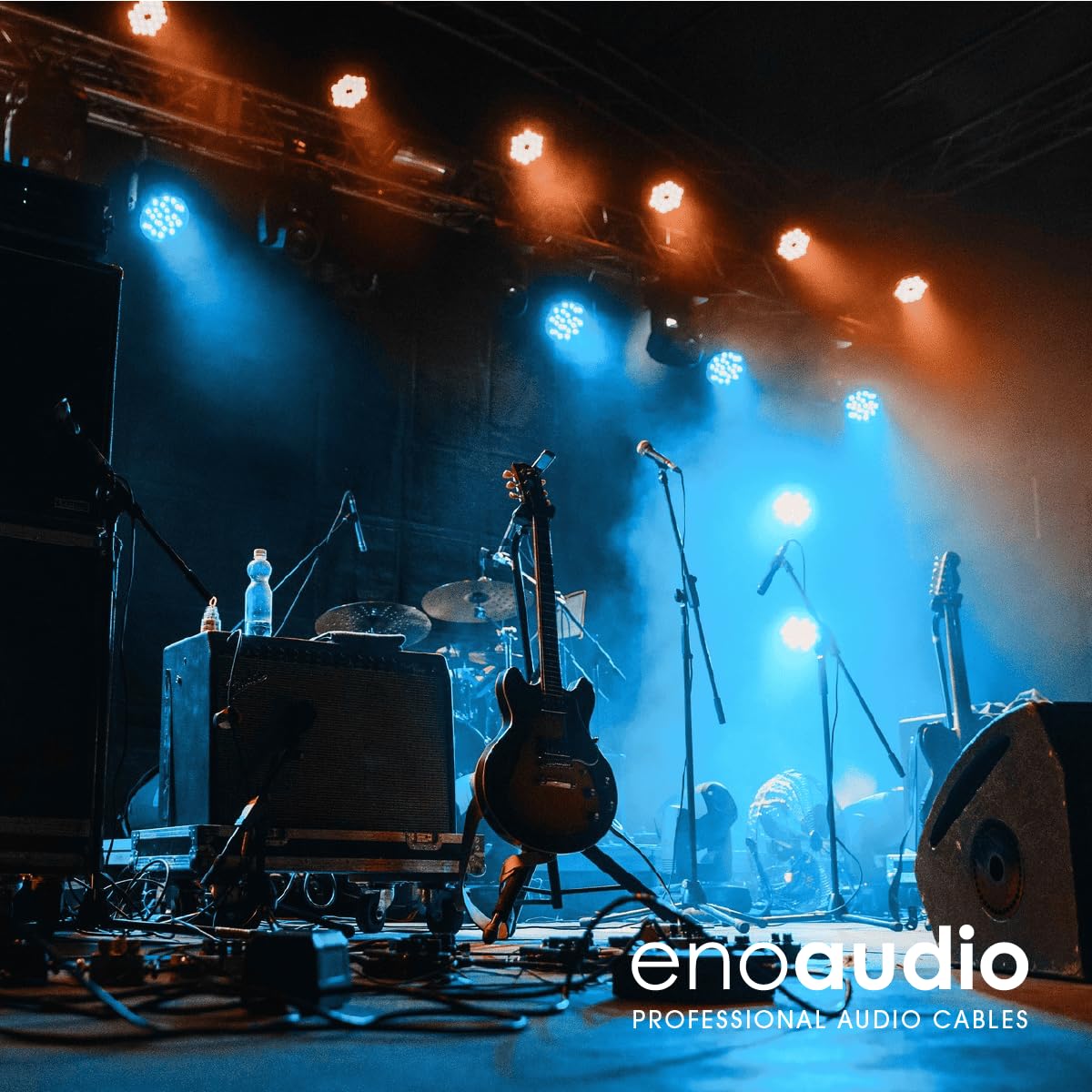 enoaudio Mogami 2524 Cavo patch per effetti per chitarra e basso | Neutrik Gold 6.3mm TS angolare | HiFi - 70 cm