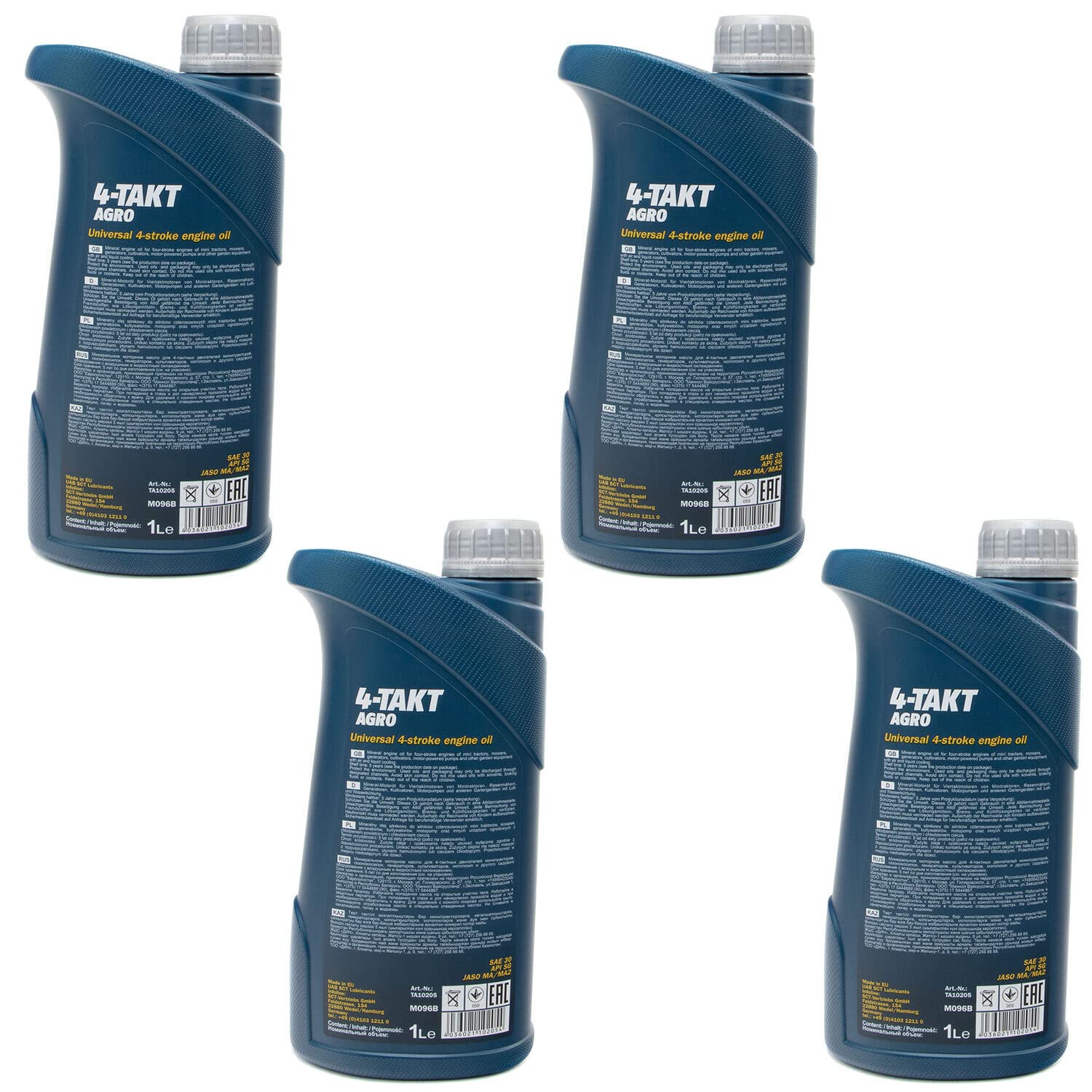 Motoröl Motor Öl für 4-Takt Traktoren Rasenmäher Agro SAE 30 MANNOL API SG 4 X 1 Liter