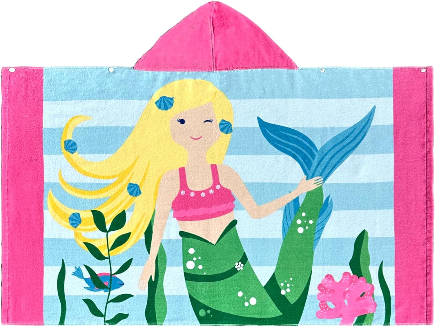 Kids Bath Towels, Kids Towel Girls Boys Hooded Beach,Bathroom,Pool Swim Towels 30 × 50 INCH Large Size Ultra Absorbent Cute Cartoon Animal Full Vitality 100% Cotton Wearable Wrap for Child - Image 2