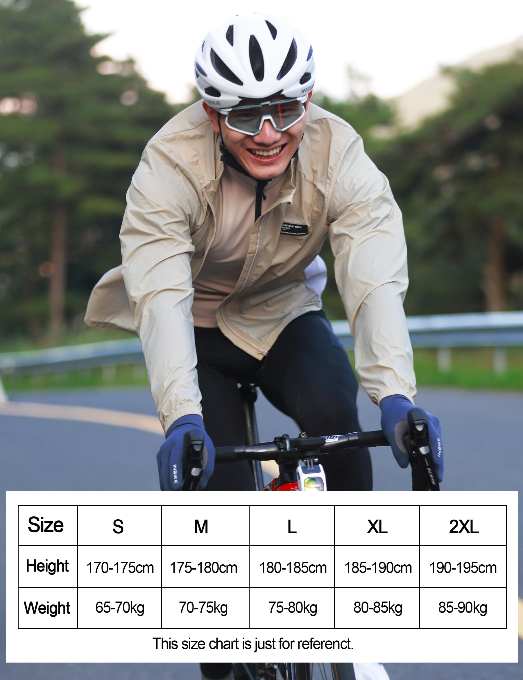 INBIKE Veste Cyclisme Homme Léger Imperméable Coupe-Vent Respirant Protection UV Demi-saison Sportswear Manches Longues Running Veste Velo VTT(XY)