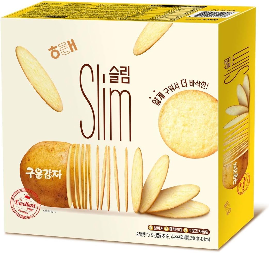 Korean Haitai Slim Potato Biscuit Cracker 8.47oz, 1 Pack