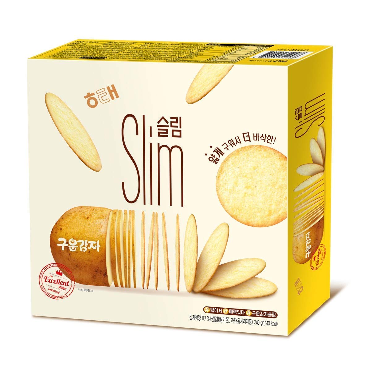 Korean Haitai Slim Potato Biscuit Cracker 8.47oz, 1 Pack