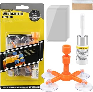 Steinschlag Reparaturset Windschutzscheibe,Windschutzscheibe Reparaturset,Auto Reparatur Set,Kit Kleber Repair Glas,Windshield Werkzeug Autoscheiben Glasreparatur,Nur für kleine Flächen geeignet