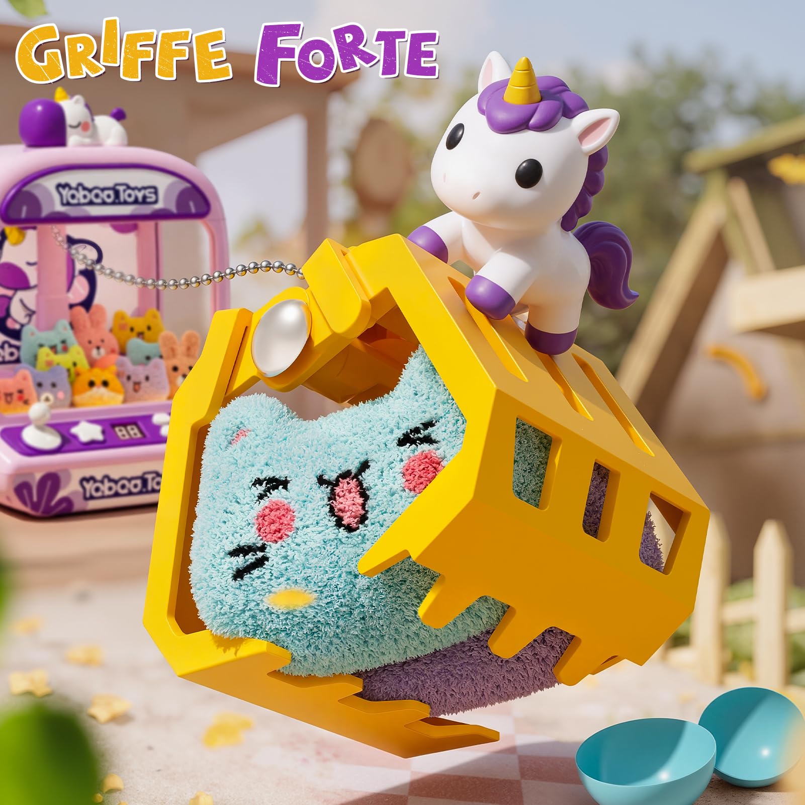 Machine à Pince pour Enfants, Distributeur de Bonbons Licorne avec Lumières Sonores, Jeu d'Arcade Jouet Fille 4-6 Ans