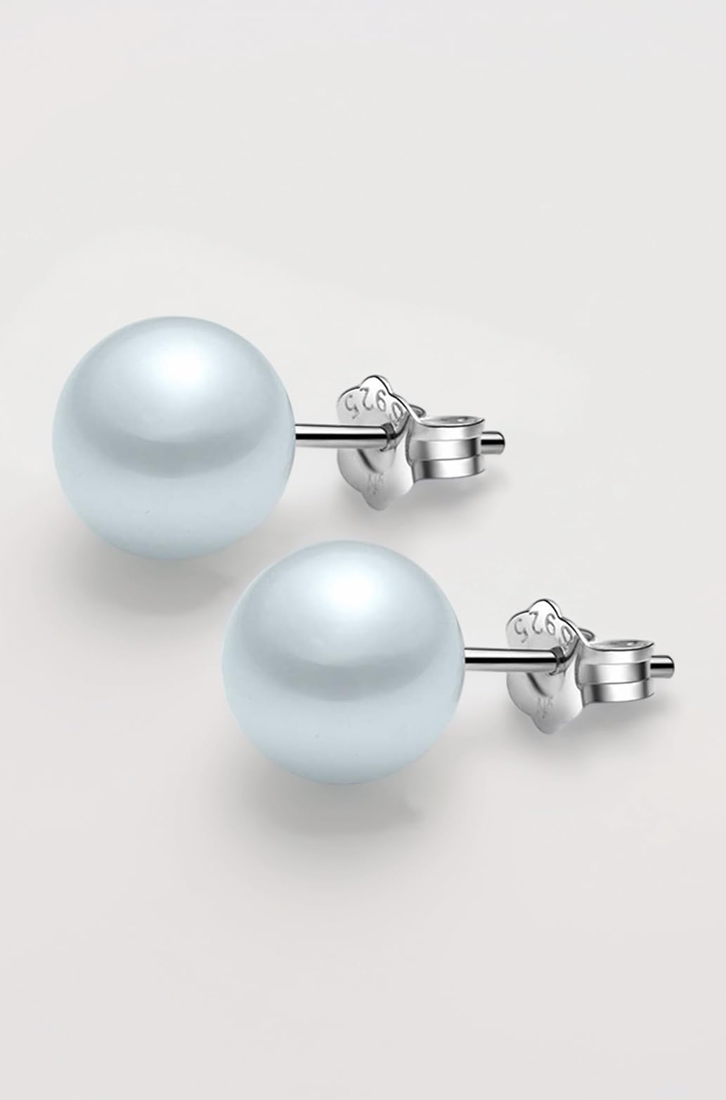 HIGHSPARK 925 Silver Classic Pearl Earrings for Women | 92.5 Sterling Silver & Brilliant Lustre Pearls | Lovely Gift for Women