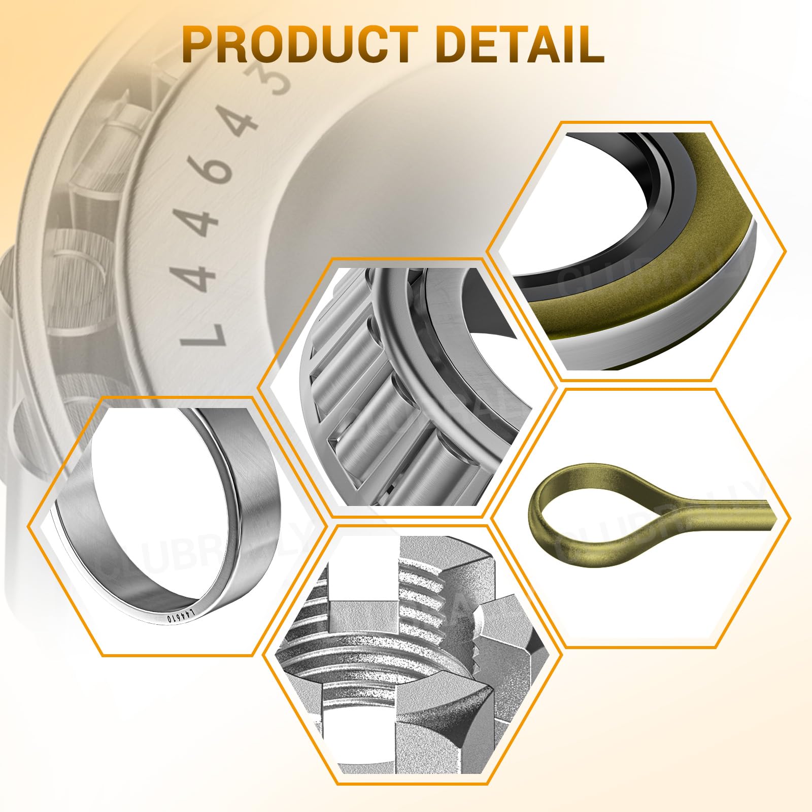 CLUBRALLY 2 Set EZGO TXT Golf Cart Front Axle Wheel Hub Bearings & Seal G&E 1976-UP, OEM#50892-G1, 25146-G1