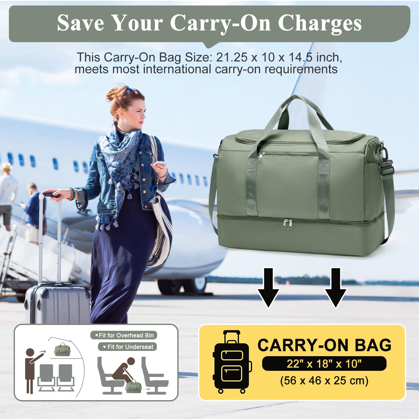 Condition photo showing As Is for extra large travel duffle bag,carry on overnight weekend bag with shoes compartment,weekender bags for women for travel business trips sport hospital