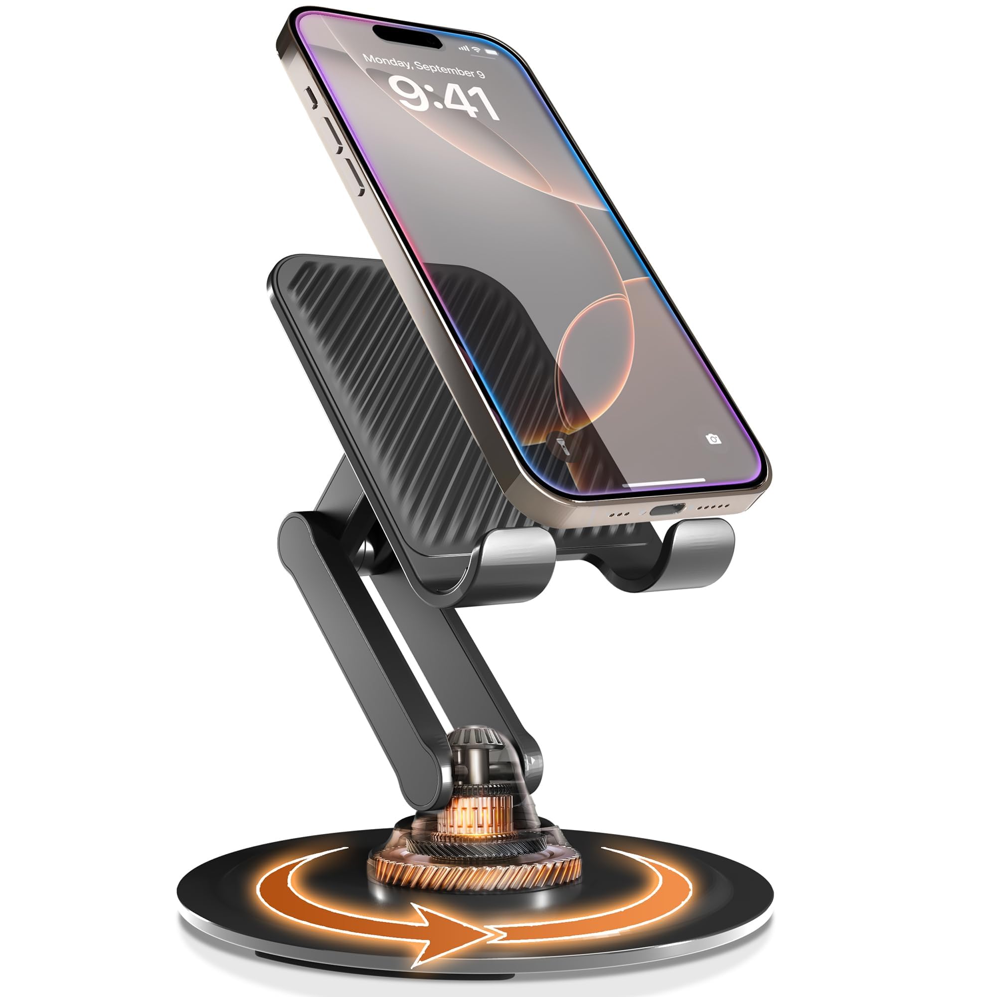 Cooper Cases 360 Degree Rotating Smartphone Stand, Tabletop, Foldable, Portable, Compact, Lightweight, Height Adjustment, Angle Adjustment, Mobile Stand, Smartphone Stand, Smartphone Stand, Smartphone