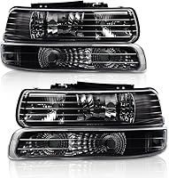 Vista 15 de G-PLUS Faros delanteros LED DRL compatibles con Chevy Silverado 1999-2002/Silverado 1500HD 2500HD/00-06 Tahoe Suburban 1500 2500, 2002, 2