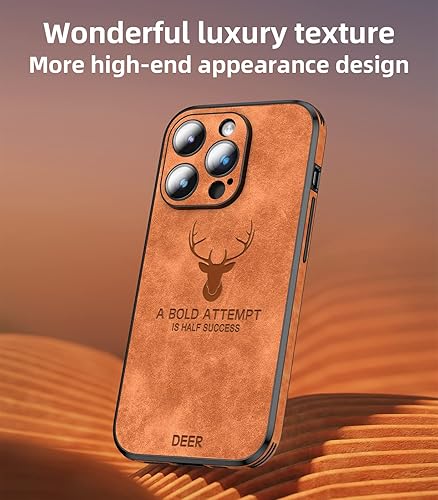 Miniatura 3 de Funda magnética para iPhone 15 Pro Max de cuero con protección completa de la cámara [compatible con Magsafe] Funda de lujo para iPhone 15 Pro Max