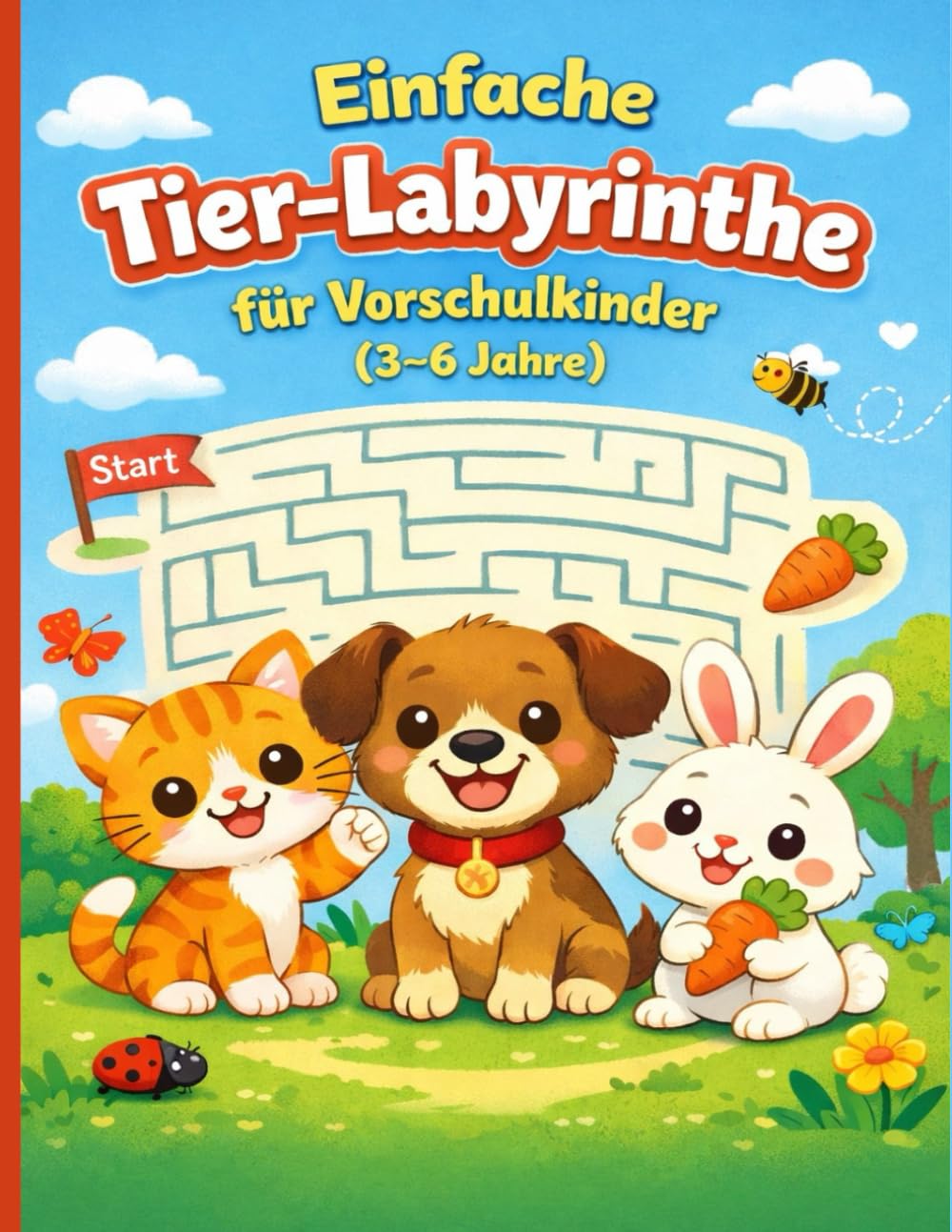 Einfache Tier-Labyrinthe für Vorschulkinder (3–6 Jahre): Spielerische und ruhige Labyrinthe zur Förderung von Konzentration und Motorik