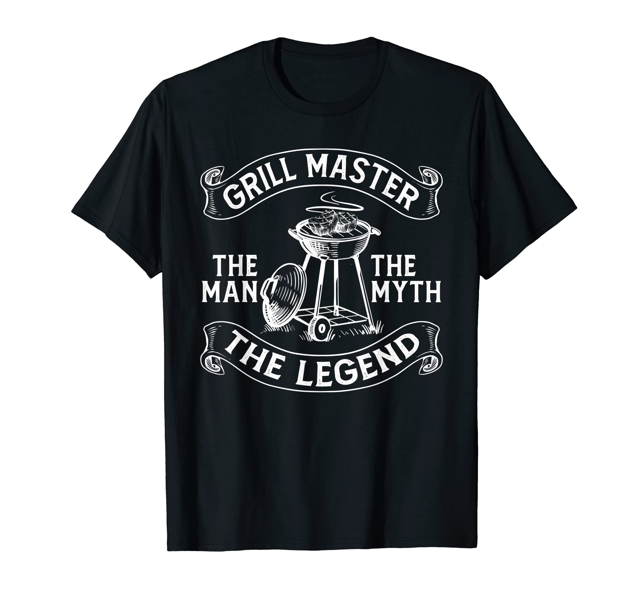 Funny Grill Master BBQ Smoker Chef Apparel CoFunny BBQ Smoker Grill Master The Man The Myth Legend T-Shirt