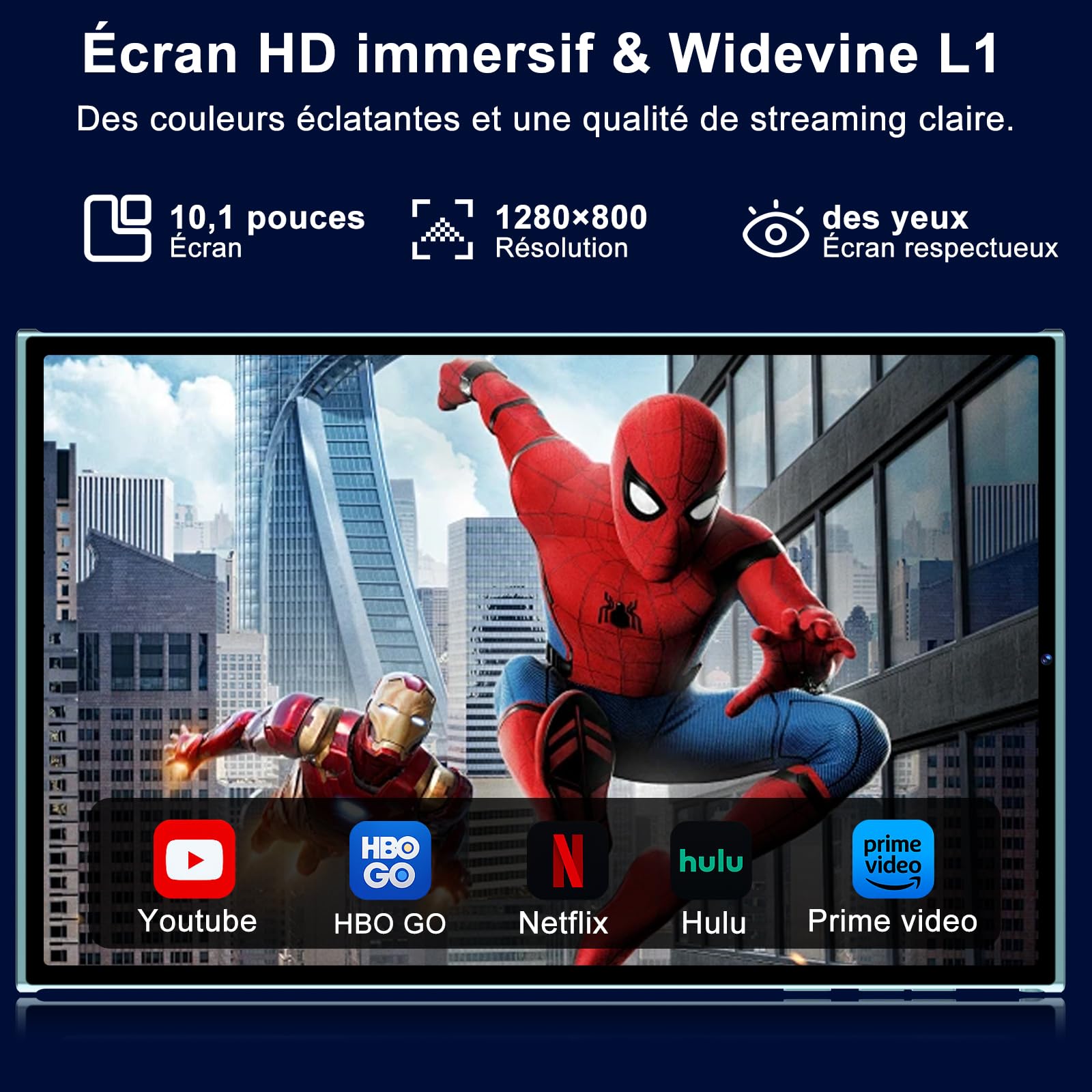 Tablette 10 Pouces avec Android 15 Gemini AI, 30 Go RAM + 128 Go ROM (Extensible Jusqu'à 2 To), WiFi 6, 8000 mAh, Widevine L1, Octa-Core, BT 5.0, 5+8 MP, Tablette Tactile avec Clavier et Souris, Vert