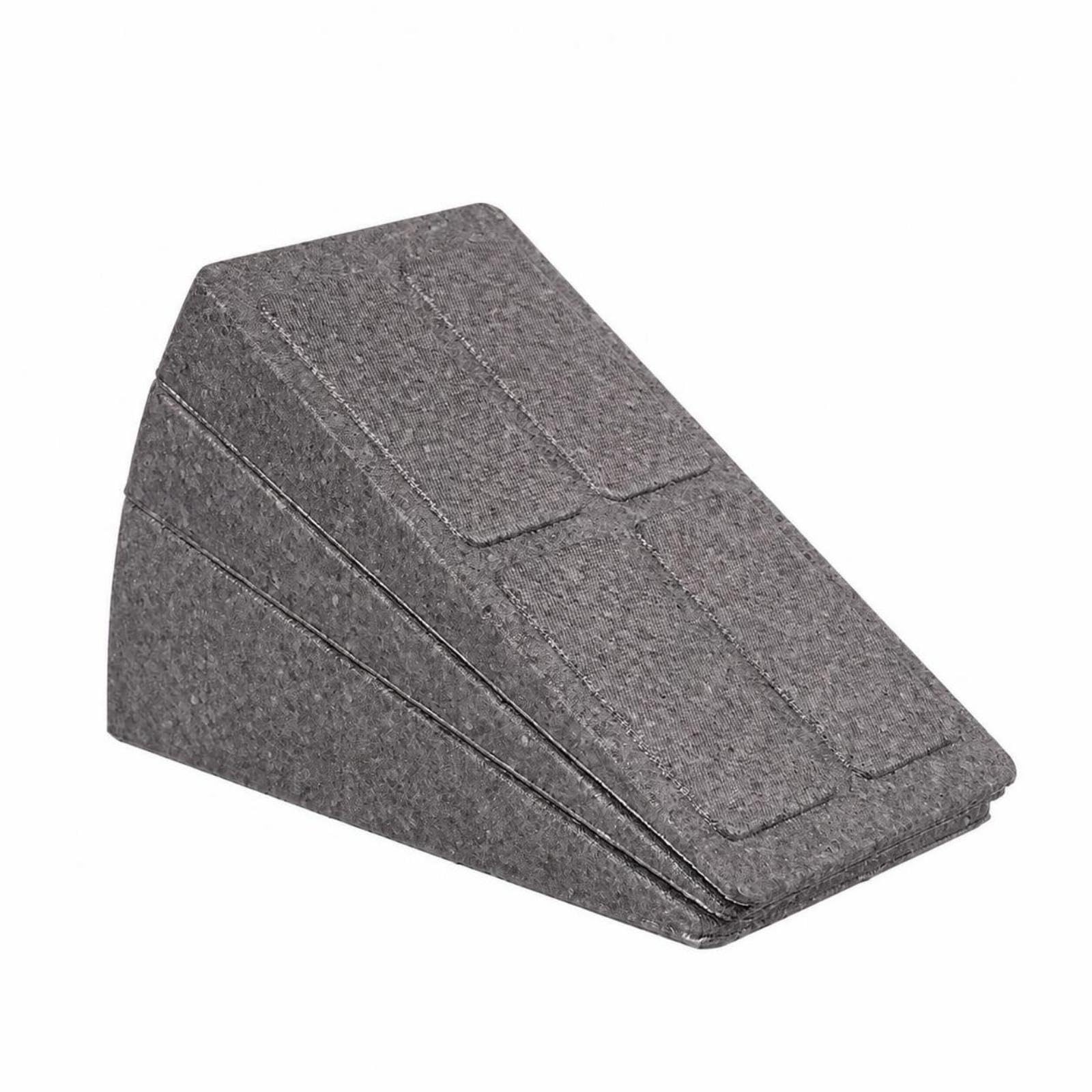 Non-Slip Foam Incline Wedge | Angled, Calf Stretch Wedge, for Home Gym Gray