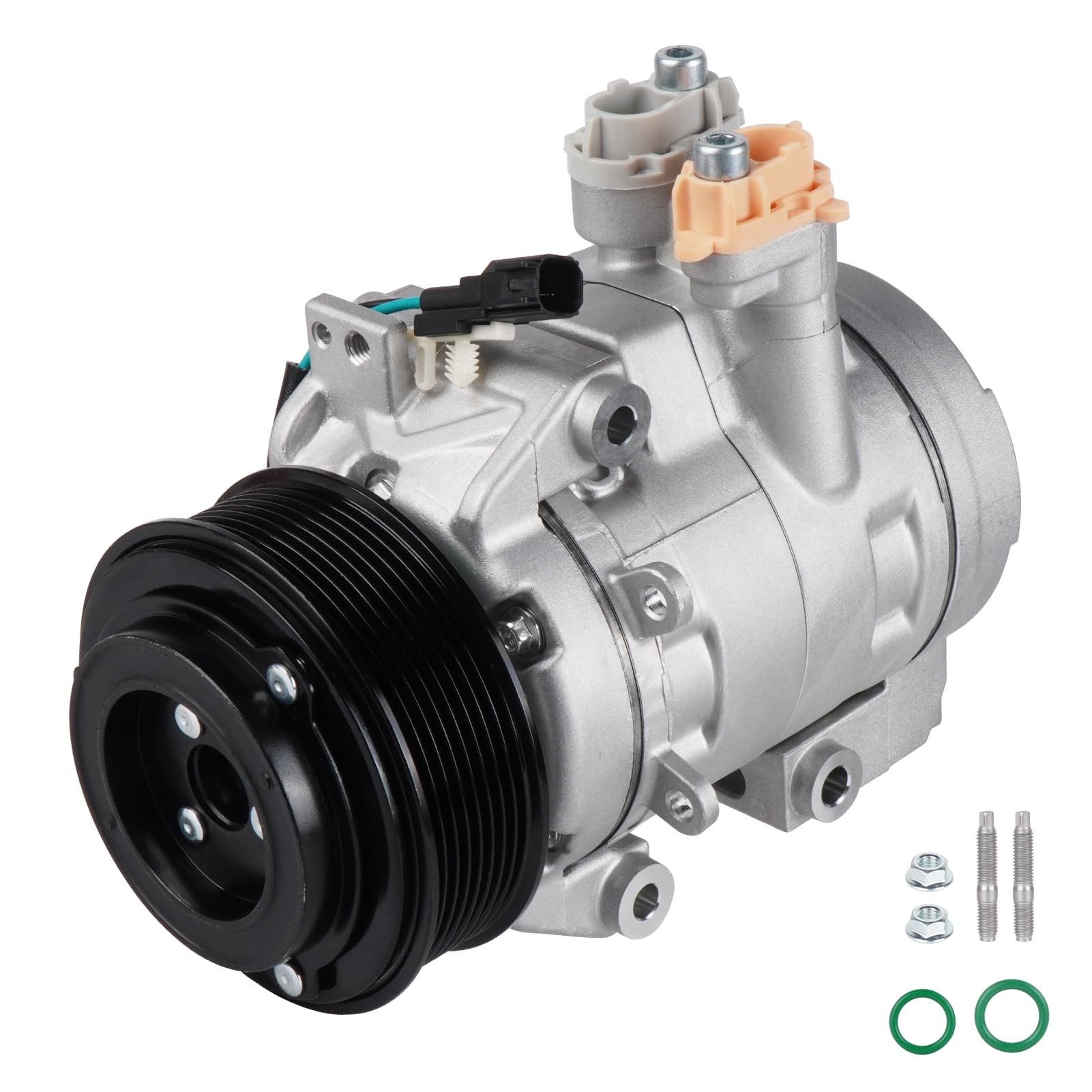 A/C Compressor with Clutch for Ford F-250 Super Duty 6.7L & F-350 Super Duty 6.7L 2017 2018 2019, Air Conditioner Compressor Replace for CO29337C