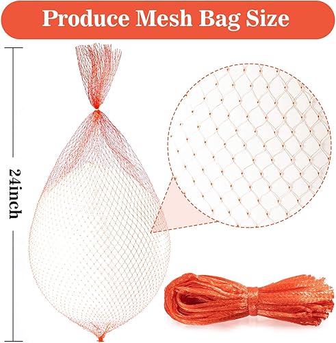 Miniatura 2 de Sukh 90 bolsas de malla para productos  Bolsas de malla para verduras de 24 pulgadas, bolsas de almacenamiento de cebolla, bolsas de red para