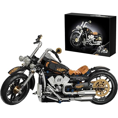 Zorwlodc Motocycle Building Block Set, 445 Pcs Super Motorbike Building Blocks Set, Compatible with Lego