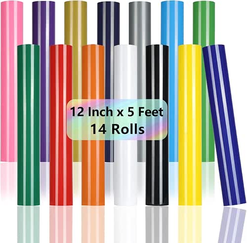 TUMIYA 14 Rolls Heat Transfer Vinyl, 12" x 5ft Adhesive