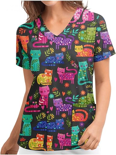 Amazon.com: Camisetas de enfermera para mujer, para mujer, día de San  Patricio, estampado verde, cuello en V, manga corta, uniforme de trabajo  con bolsillos, camisetas : Deportes y Actividades al Aire Libre