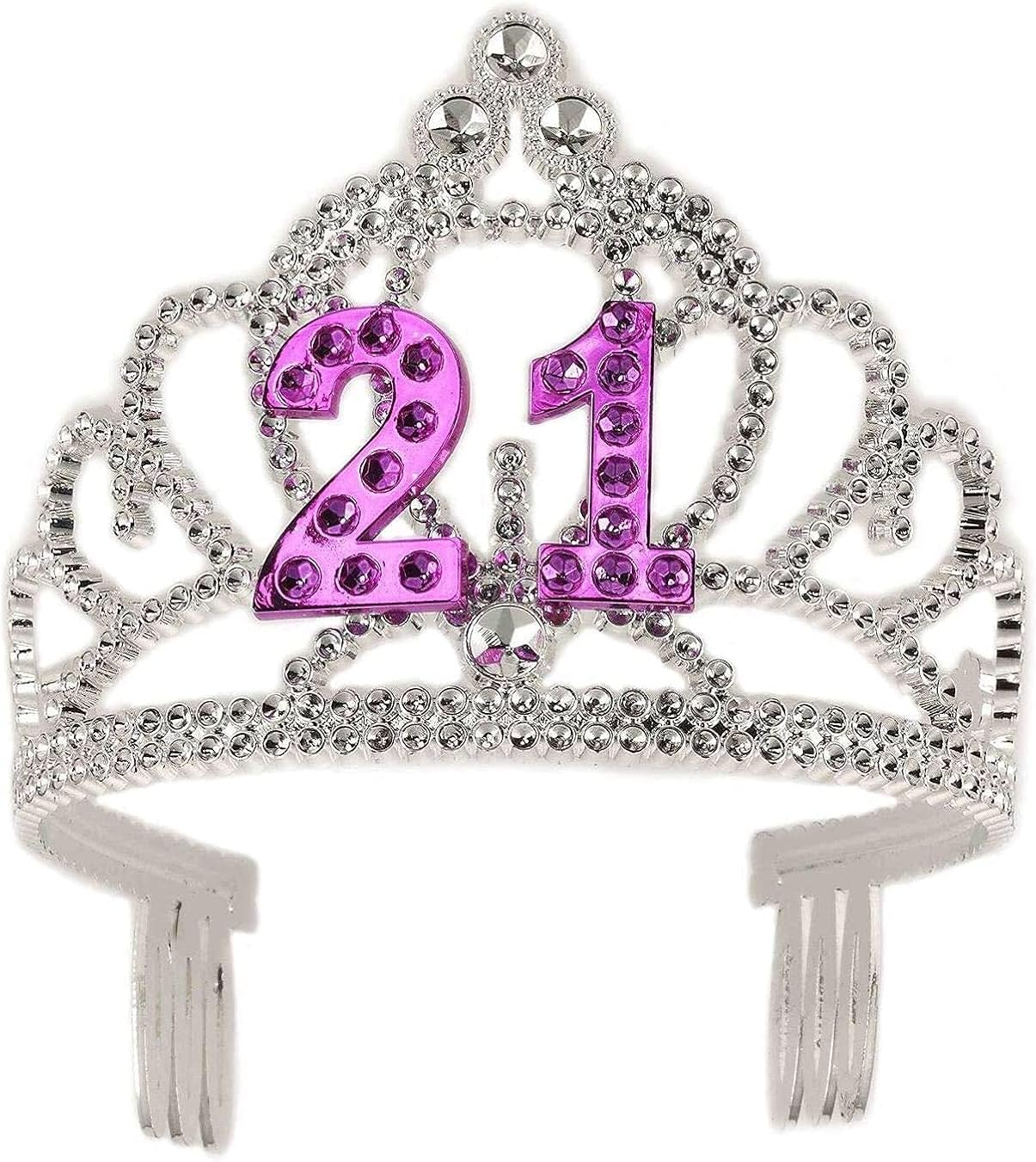Forum Novelties Girls Popular Price Birthday Tiara Party Supplies, 21st Birthday, 6 x 5 US