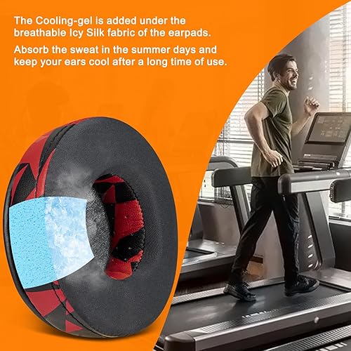 Miniatura 5 de SOULWIT Almohadillas de repuesto de gel refrescante para auriculares inalámbricos Skullcandy Hesh & Hesh 2, almohadillas para los oídos con espuma
