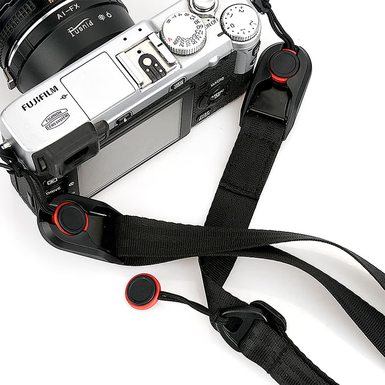 Sangle pour Appareil Photo Ensemble Bandoulière et Dragonne Courroie Lavable Laniere Longueur réglable de 45 à 152 cm, Pour appareil photo reflex numérique Canon Nikon Sony