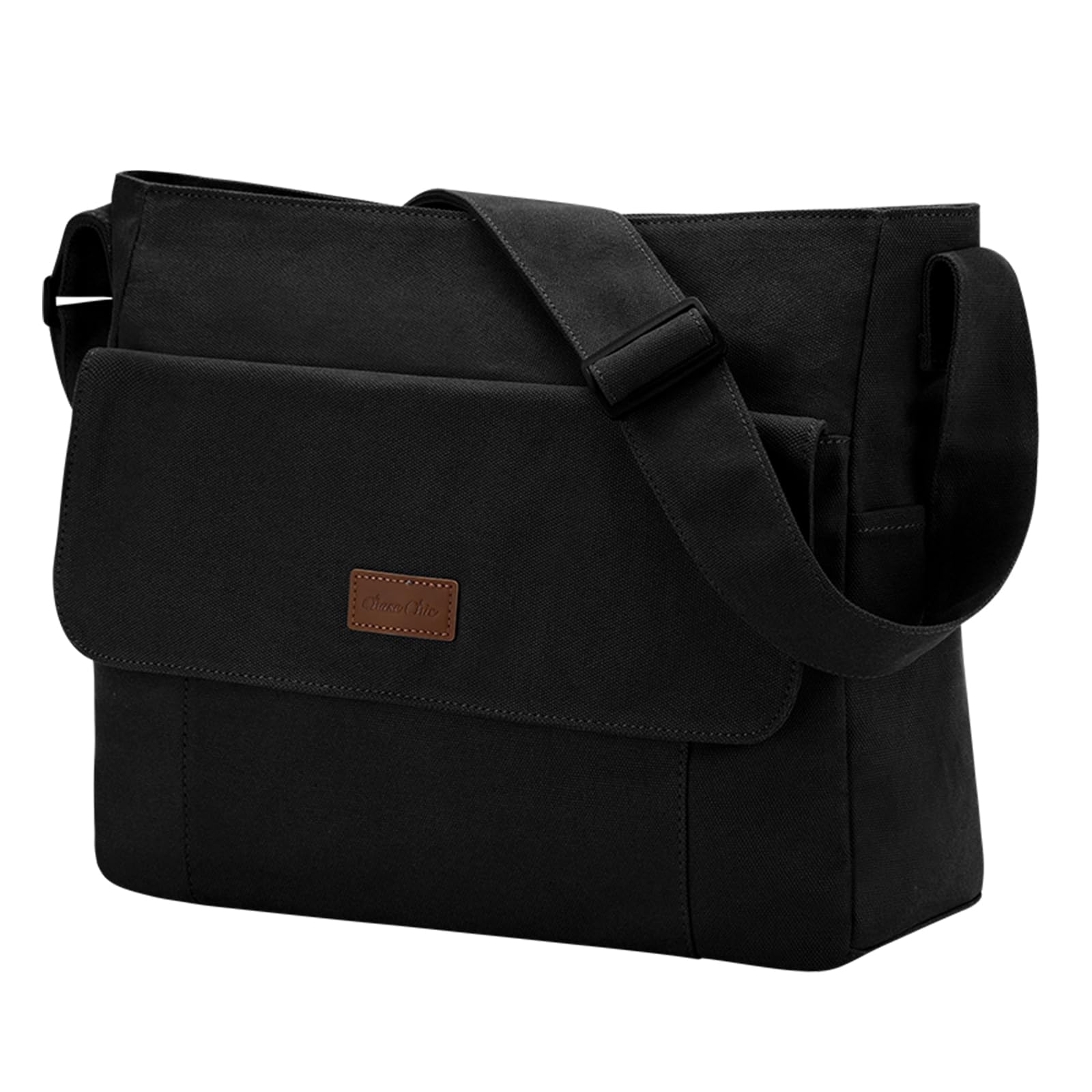 Chase Chic Canvas Messenger Bag Large Vintage Crossbody Shoulder Satchel Work Bag for Women Men College