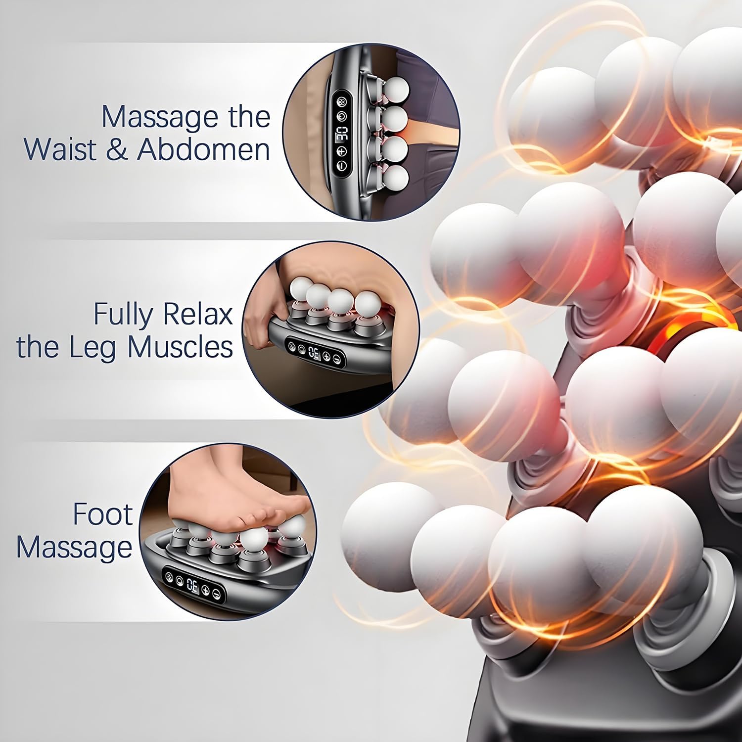 16 Head Massage Gun Deep Tissue - Handheld Percussion Muscle Massager with 16 Massage Heads, High Power Quiet Muscle Massage Gun Portable for Back, Neck, Shoulder, Legs - Image 4