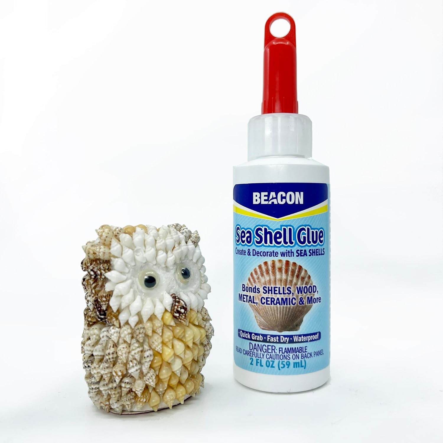 BEACON Sea Shell Glue for Creating and Decorating with Shells, Wood, Metal, Ceramic, and More, 2-Ounce, 1-Pack