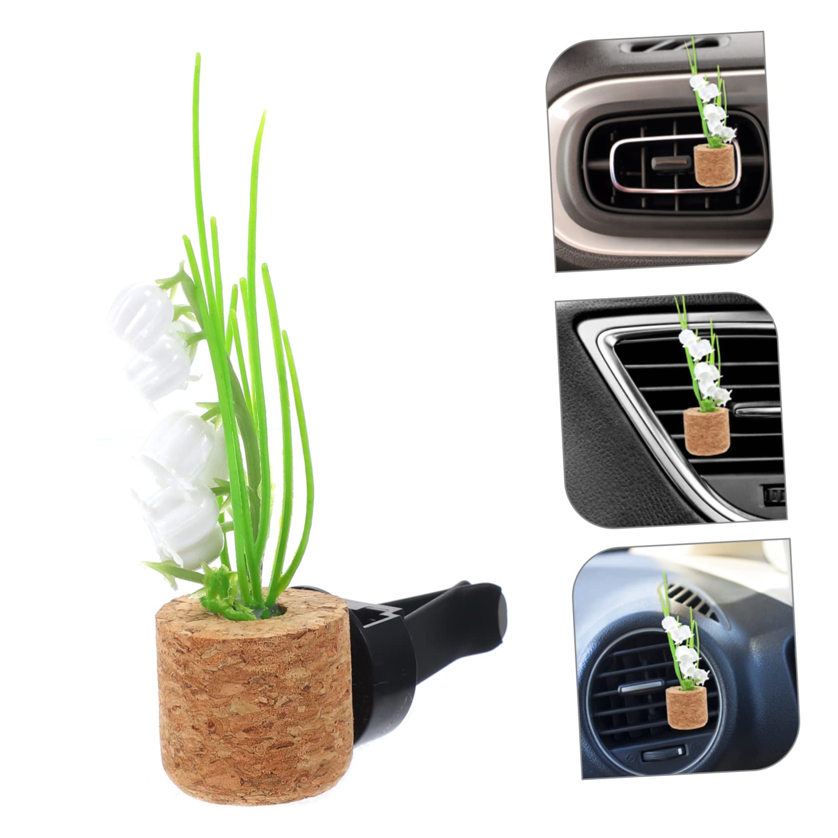 SOLUSTRE 5pezzi Clip Per Diffusore Di Aromi Per Auto Decorazione Ventilazione Creativa Con Piante Grasse Facile Da Installare Per Casa e Ufficio Materiale Resistente e Duraturo Design
