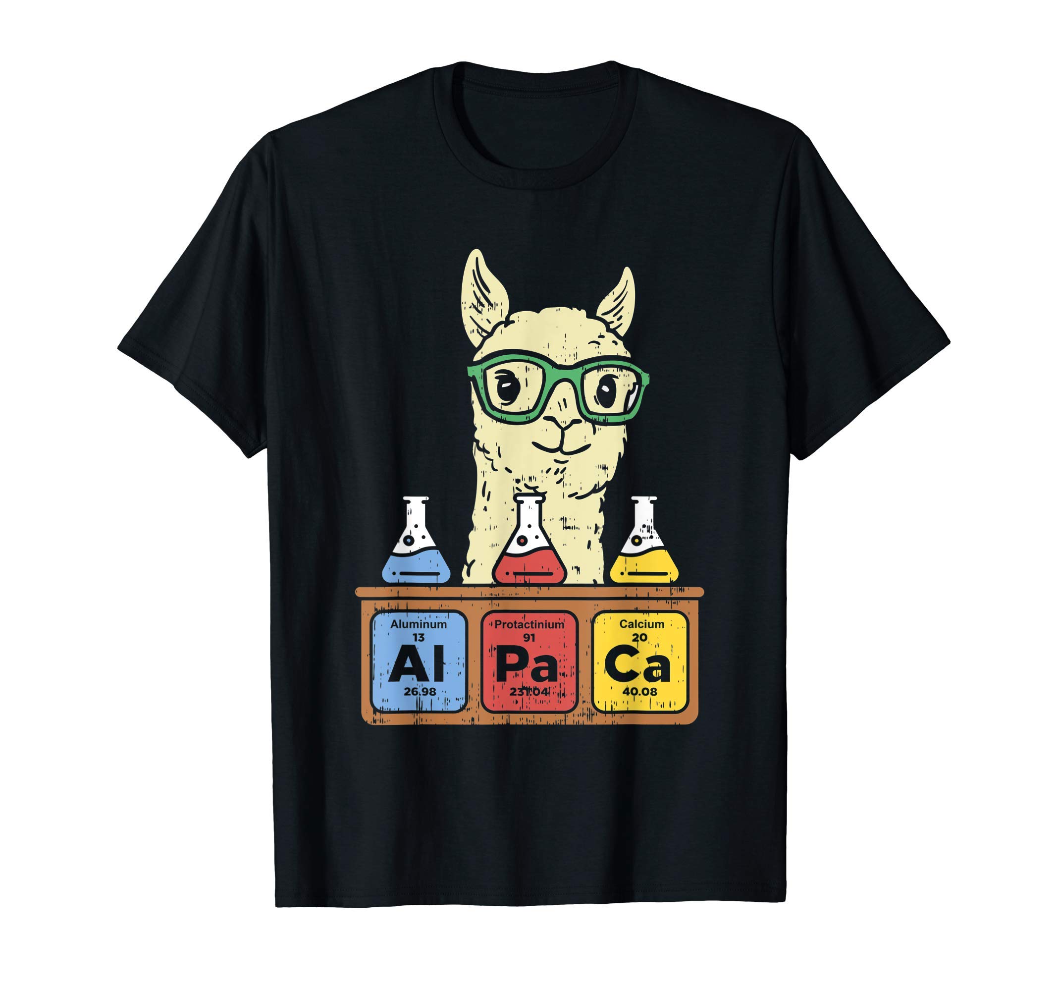 Funny Science & Chemistry GiftsAlpaca Periodic Table Llama Chemical Elements Cute Scientist T-Shirt
