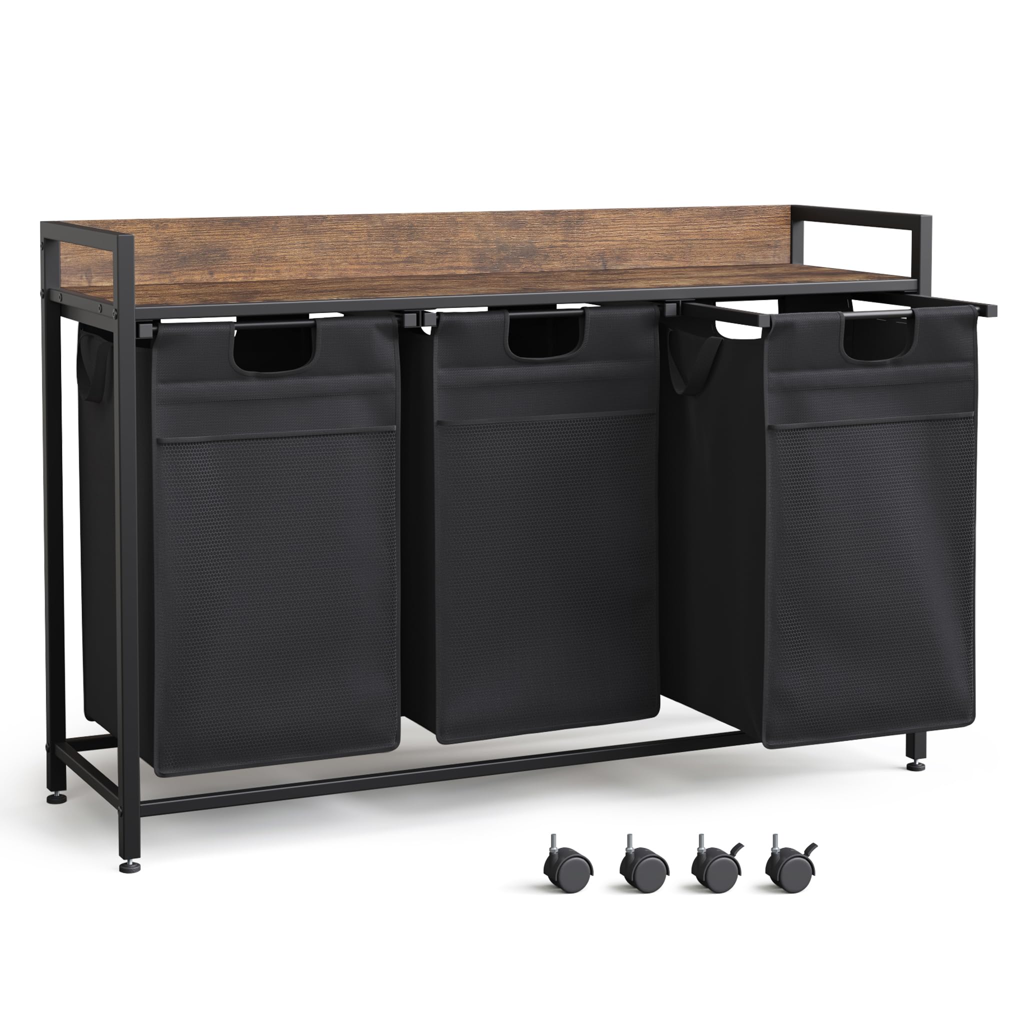 Bacs à linge avec cadre métallique Mondeer pour chambre et salle de bain