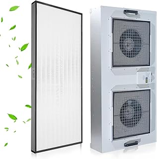 HEPA H14-Filter Laminar Flow Hood Updated FanFilter Unit（Include HEPA Filter）100/ISO Class 5 Cleanroom/Laboratory/Cleanroom/Mushroom Room, Laminar Air Flow Hood(46.2"x22.6"110V，Dual machine)