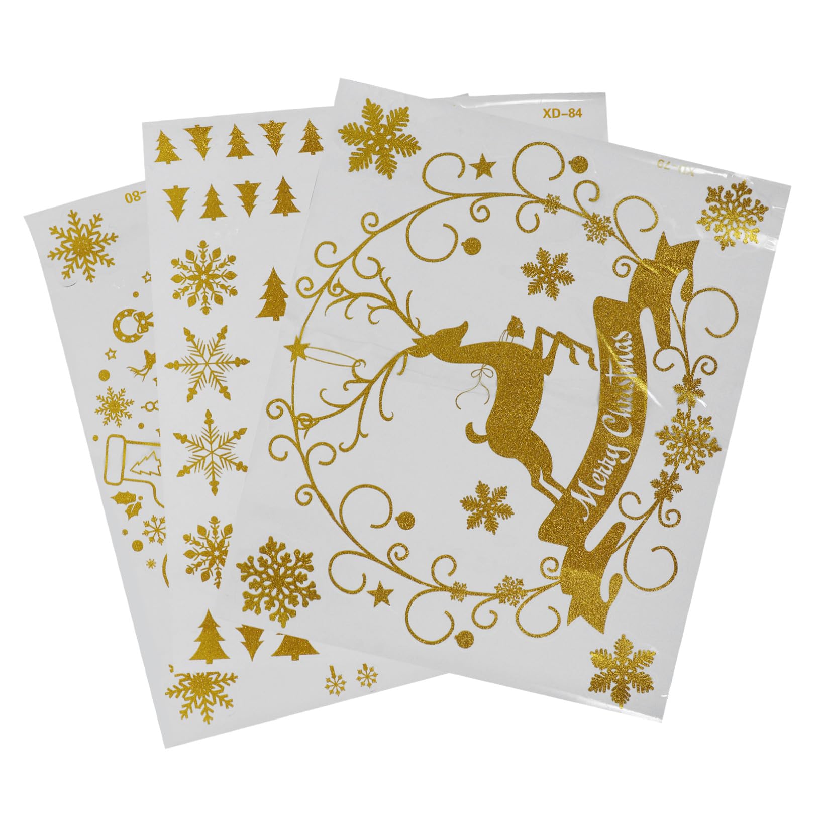IMIKEYA 6 Stk Weihnachtsaufkleber Urlaub Wand winterliche Fensterfolie Winteraufkleber weihnachtsdeko abnehm aufkleber Weihnachtsfensterpatch Home-Aufkleber für Weihnachten PVC