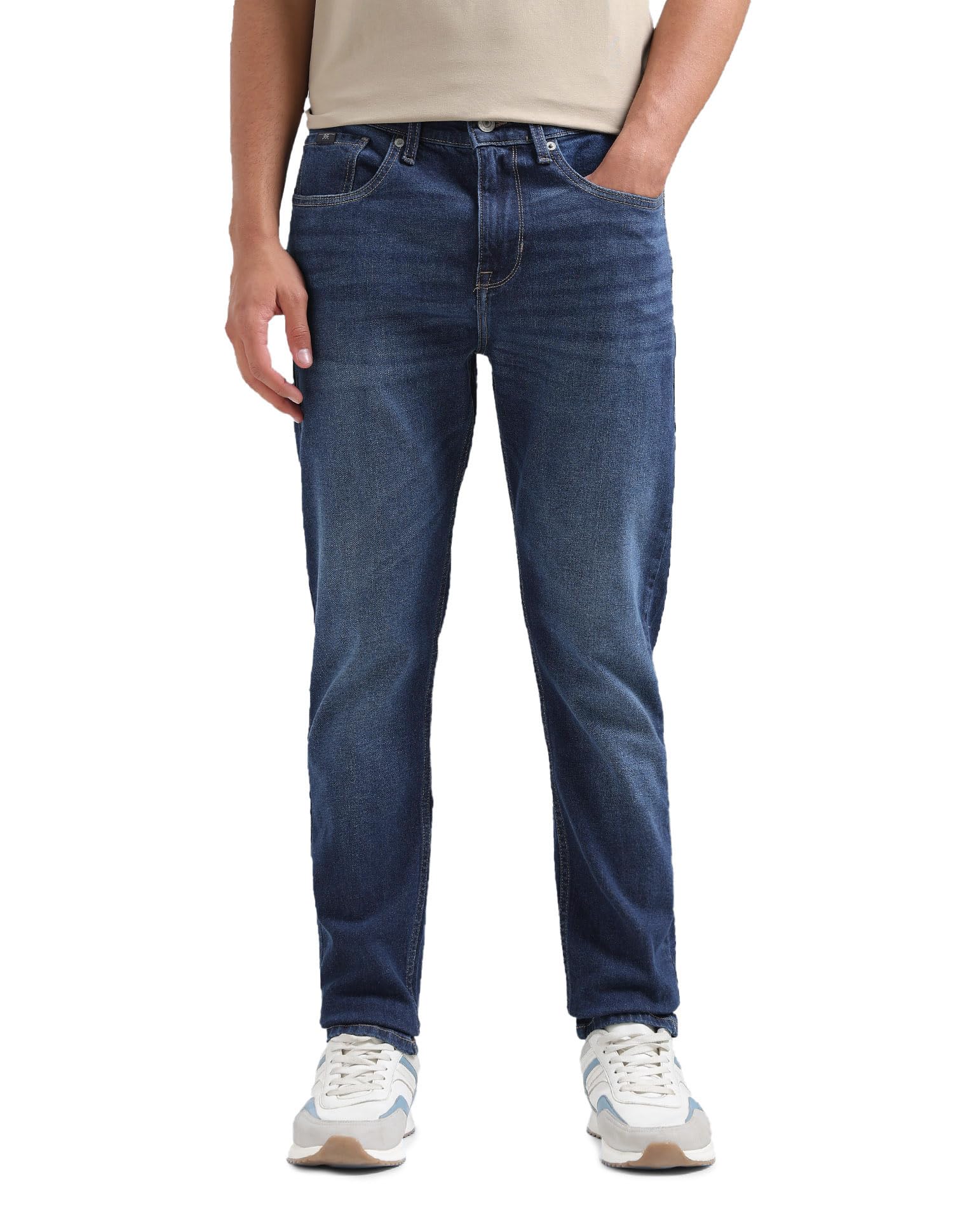Men's Slim Tapered Fit Jeans| Solid | Mid Rise | Stretchable | Jeans for Man-image-43