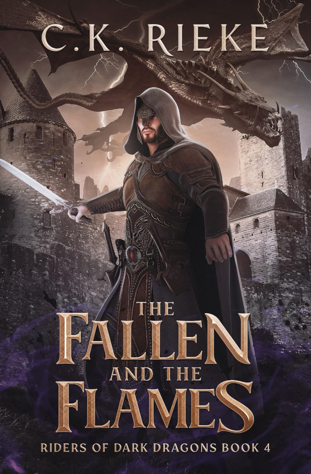 The Fallen and the Flames: An Epic Fantasy Adventure (Riders of Dark Dragons)
