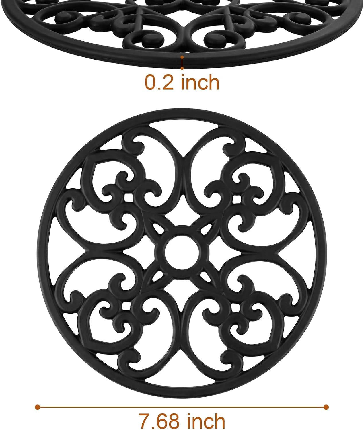 Kirecoo 3PCS Heat Resistant Silicone Trivet Mats for Hot Dishes