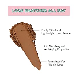 Kimchi Chic Beauty Puff Puff Pass Set and Bake Setting Powder for Makeup, Extra Fluffy Loose Face Powder Poof, Soft Natural Face Makeup for Uneven Skin Tone, 06 Almond