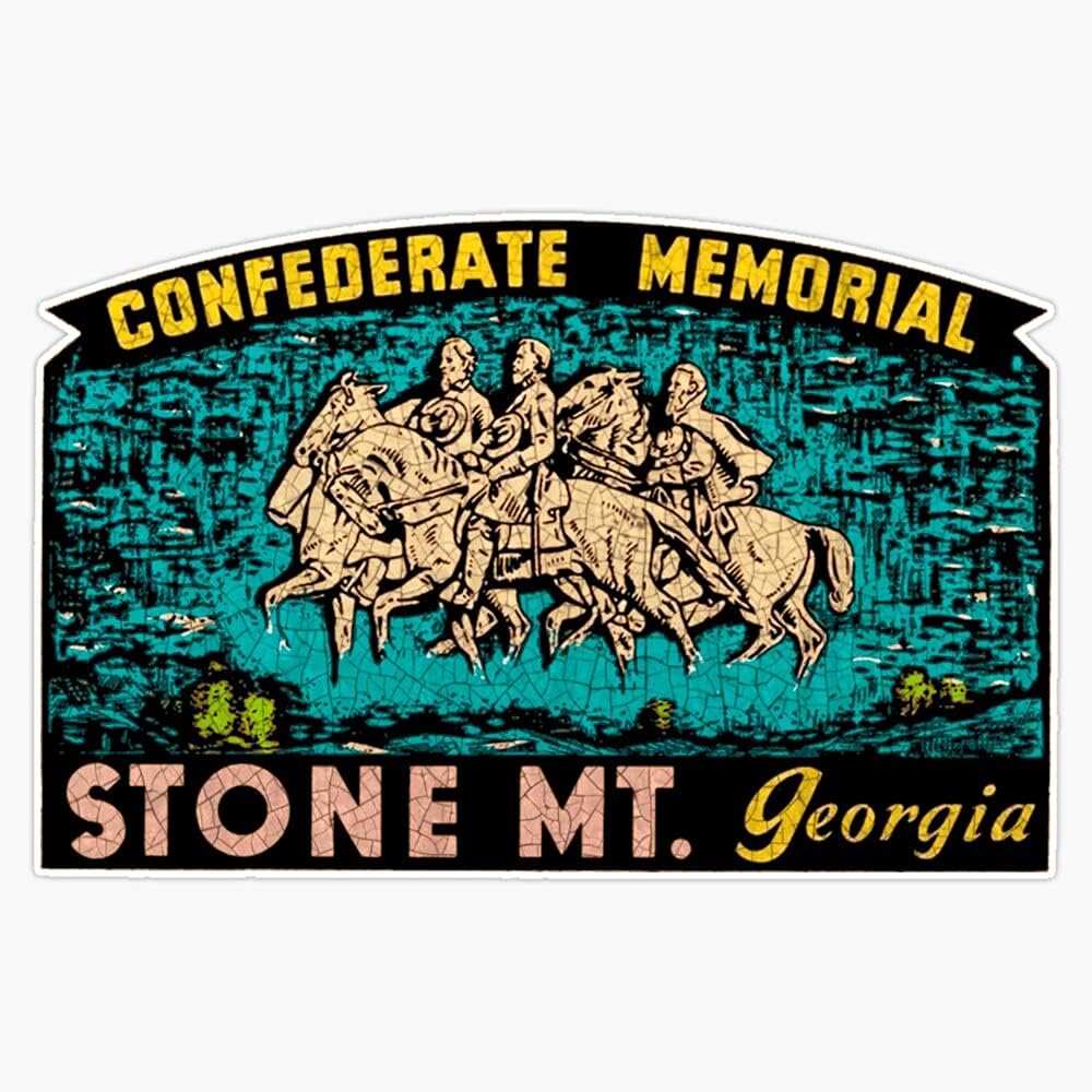 Stone Mountain USA Vintage Decal Sticker Bumper