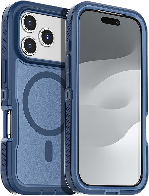 AICase for iPhone 17 Pro Case[Compatible with Magsafe],Magnetic Heavy Duty Drop Protection Full Body Rugged Shockproof/Dust Proof Military Protective Tough Durable for iPhone 17 Pro 6.3"_6