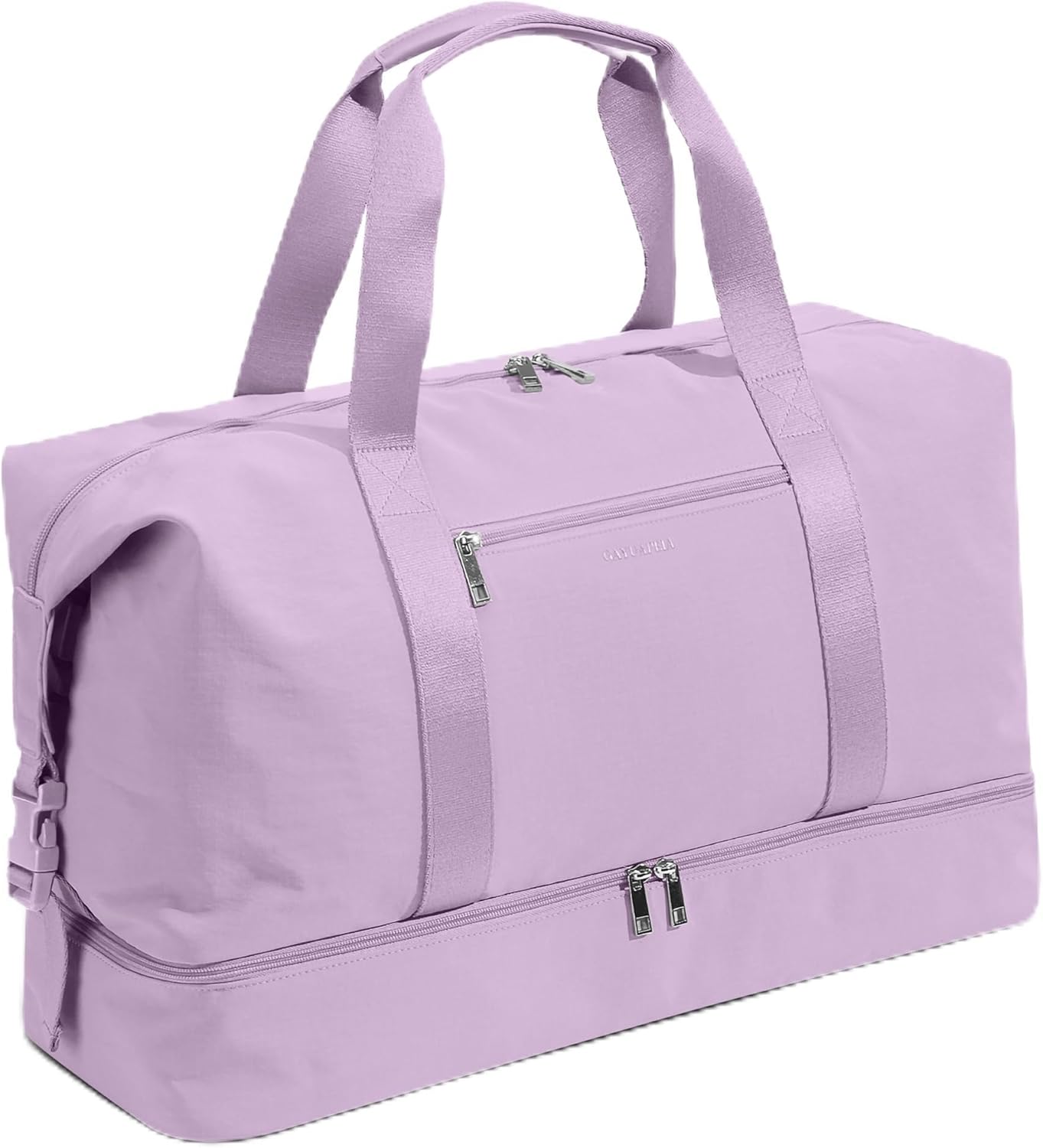 Oeihuivt Weekender Bags for Women - 21 Inch Large Travel Duffel Bag 2-Piece Set with Shoe Compartment, Heavy-Duty Canvas Leather Carry On Overnight Tote