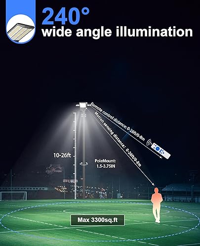 Miniatura 5 de JAYNLT Y-9500W Luces de calle solares al aire libre,750000LM 6500K Luces de estacionamiento brillantes comerciales,Luces de inundación divididas