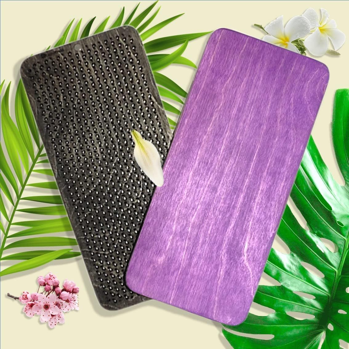 Sadhu Board with Galvanic Nails Yoga for Beginners Practice Meditation Standing Folding Board Violet Nails Step 0,31 in
