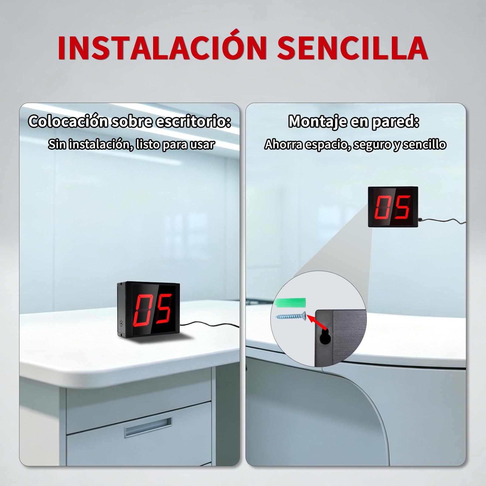YZ Contador Manual con Botones, Pantalla LED de Alta definición
