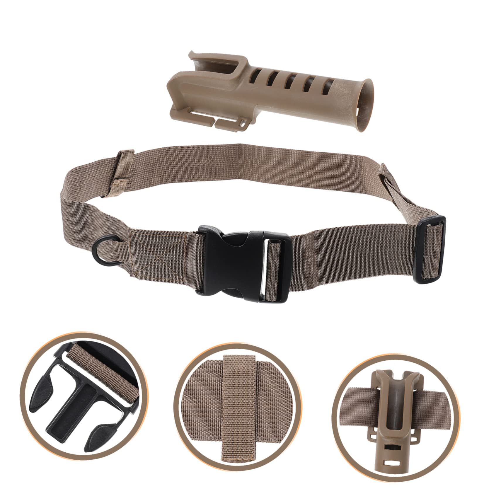 NAMOARLY Rod Plug Organizer Belt Fishing Pole Storage Holder for Outdoor Fishing Fish Tool Kit