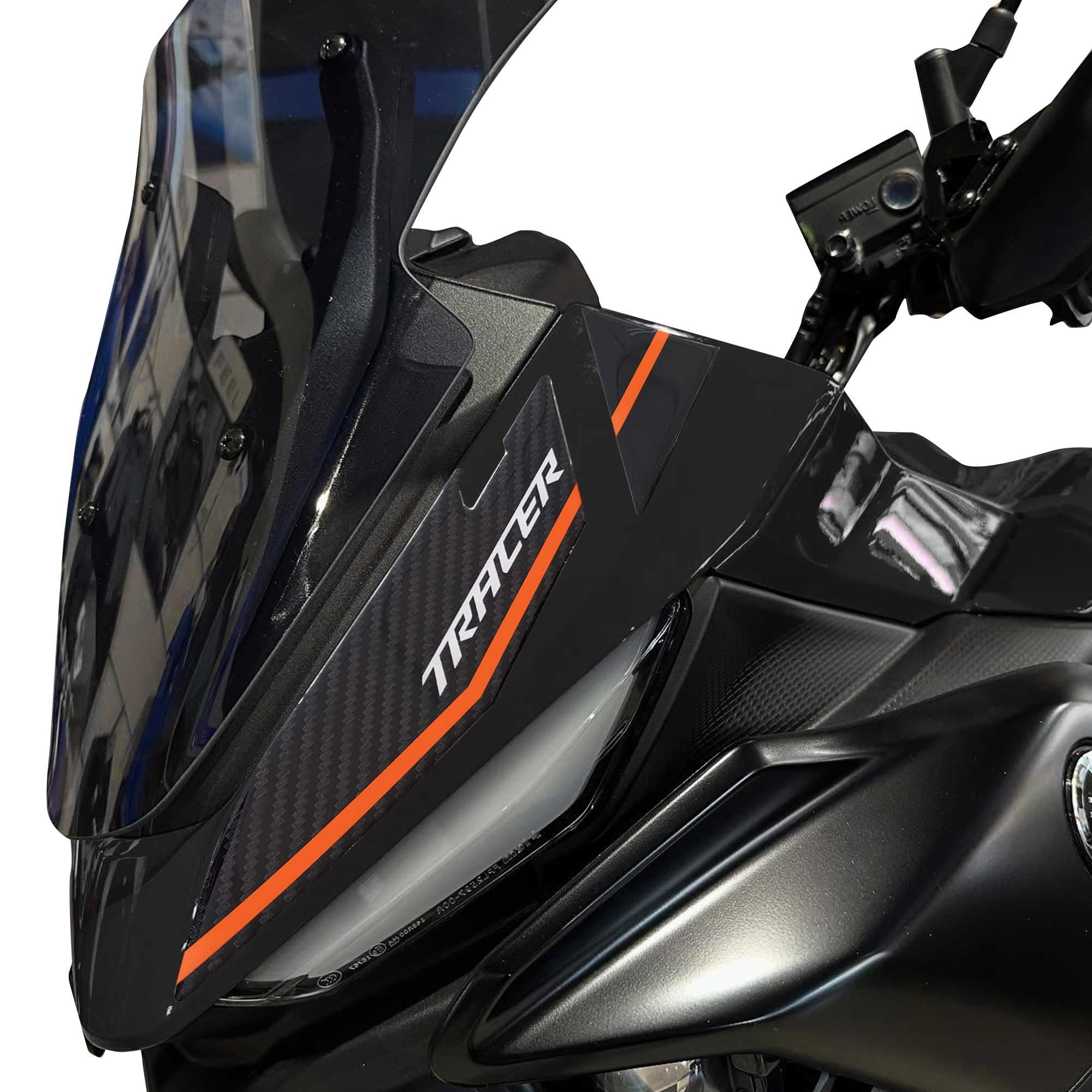 Autocollants 3D Moto Phare Avant Résine Tracer 7 2025 Orange