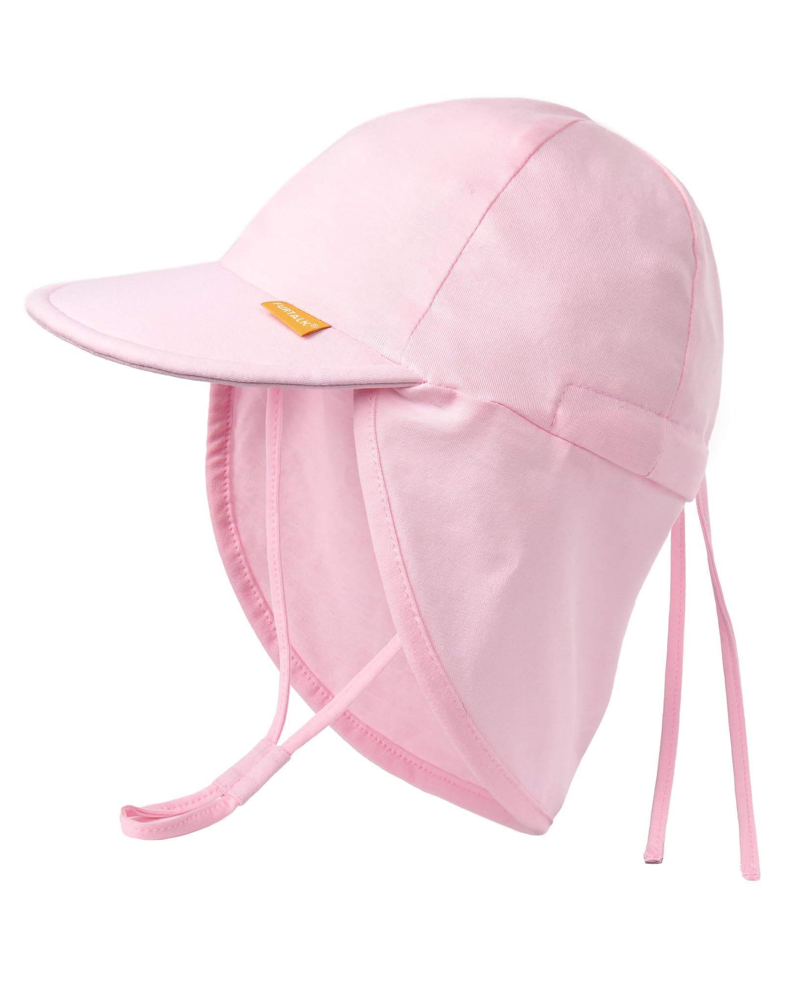FURTALK Cotton Baby Toddler Sun Hat UPF 50+ UV Protection Kids Unisex Girls & Boys Summer Cap with Adjustable Chin Strap Neck Flap